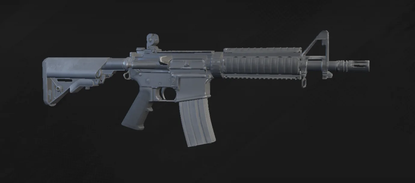 M4A4 default model in the official game’s 3D inspector