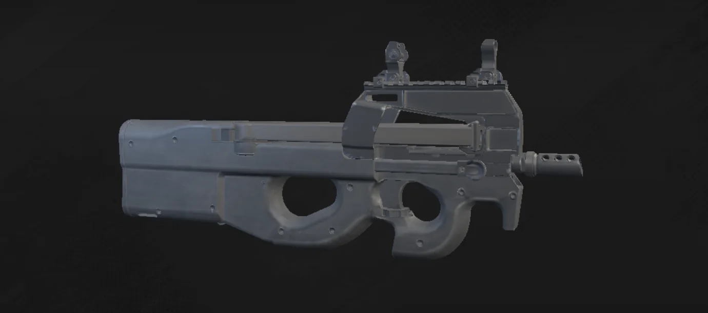 P90 default model in the official game’s 3D inspector
