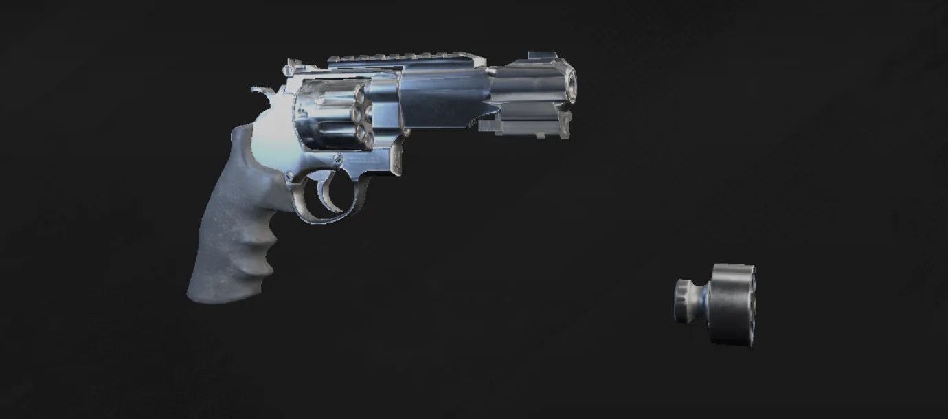 R8 Revolver default model in the official game’s 3D inspector