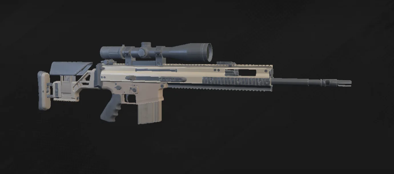SCAR-20 default model in the official game’s 3D inspector